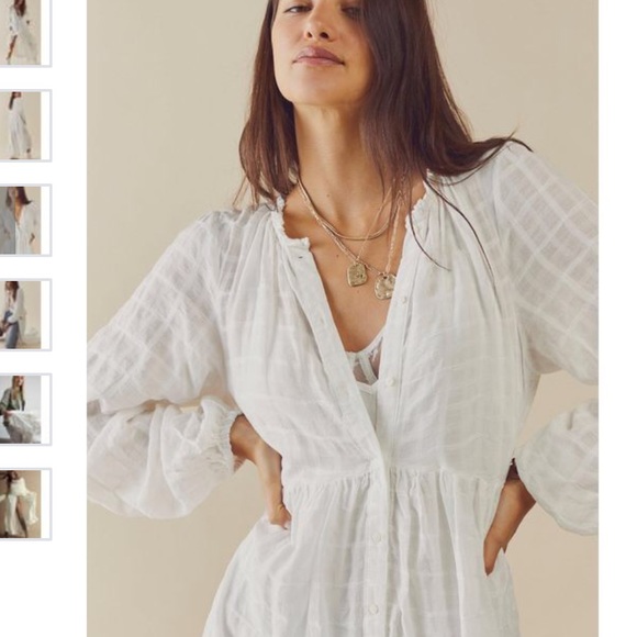 FREE PEOPLE white maxi boho dress size S - Picture 4 of 13